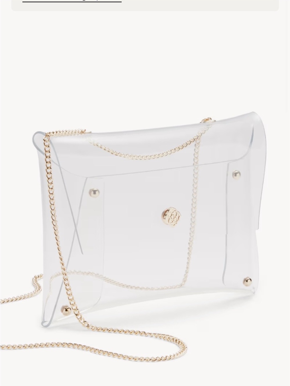 Kendra Scott Clear Crossbody Bag in Gold
